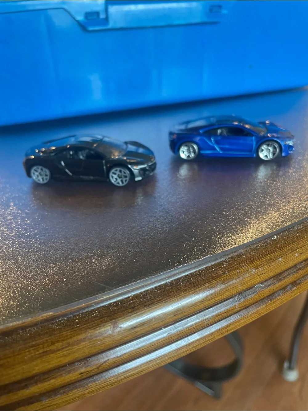 2) 17 Acura NSX Hot Wheels Blue and black 2015 Die-Cast cars